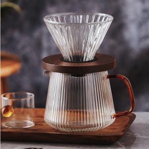 V Filter Cup Coffee Pot Heat-Resistant Glass Teapot Coffee Kettle